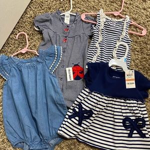 Blue lot of 4 girl 12 month outfits